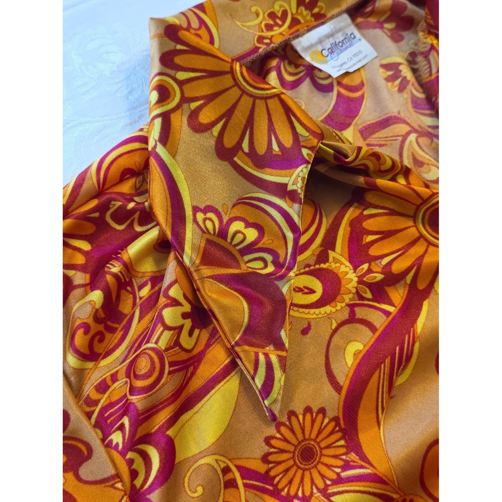 Men's California Costumes Los Angeles California 1970s Psychedelic Print XL